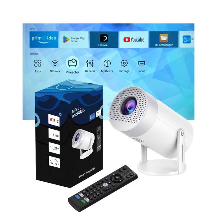 Компактный Умный Android Проектор 4K. Есть доставка