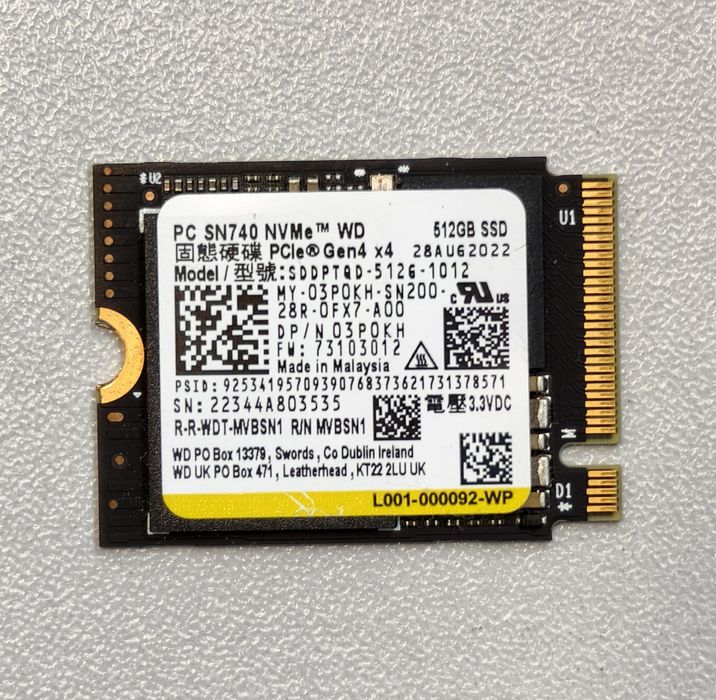 SSD 512gb Kioxia Japan, western digital