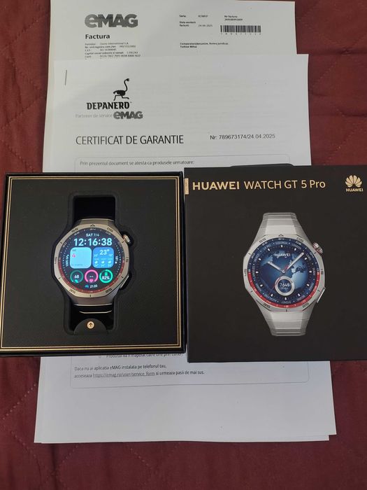 Smartwatch Huawei GT5 Pro Titanium garantie