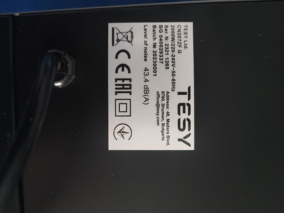 Calorifer electric de podea Tesy