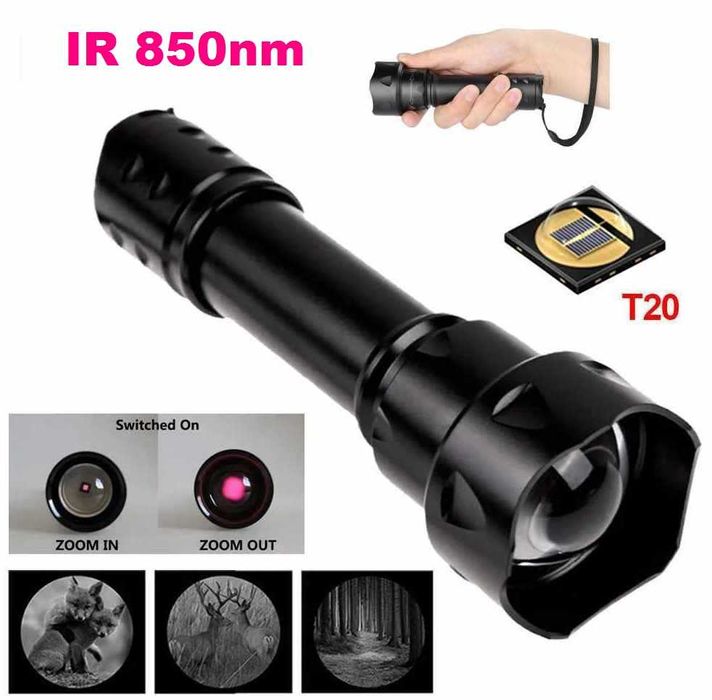 Infrarosu cu zoom reglabil Led IR 850nm Osram - 1 faza