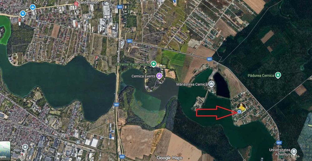 Particular, Teren intravilan Cernica, toate utilitatile, vedere la lac