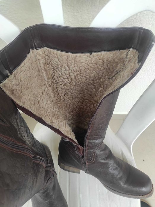 Зимни ботуши с цип и топъл хастар