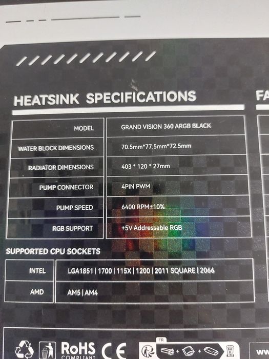 Cooler cu display mare Thermalright Grand Vision 360 blk,nou la cutie!