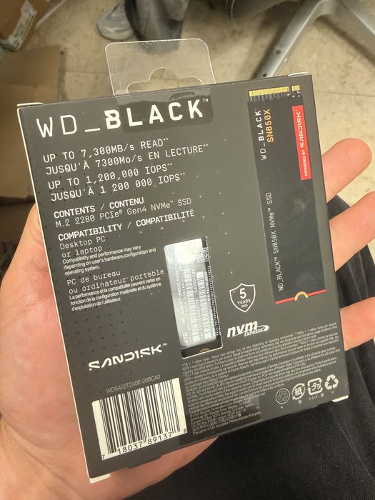 Ssd sandisk wd black sn850x 4tb nou sigilat pcie gen4 7300mbs