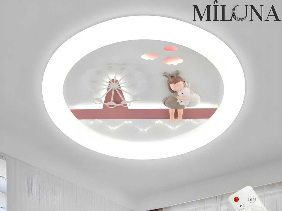 Lyustra LED pultli,svetilnik,bolalar xonasi uchun,3xil yoritish,qandil