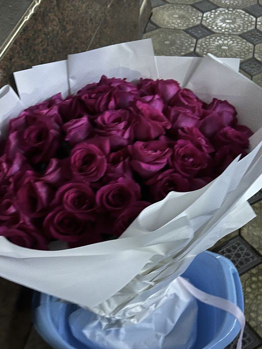 Букет роза 51 штук метровый