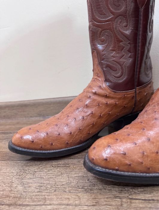 Lucchese Classics Ostrich Full Quill Cowboy Boots Made in USA
