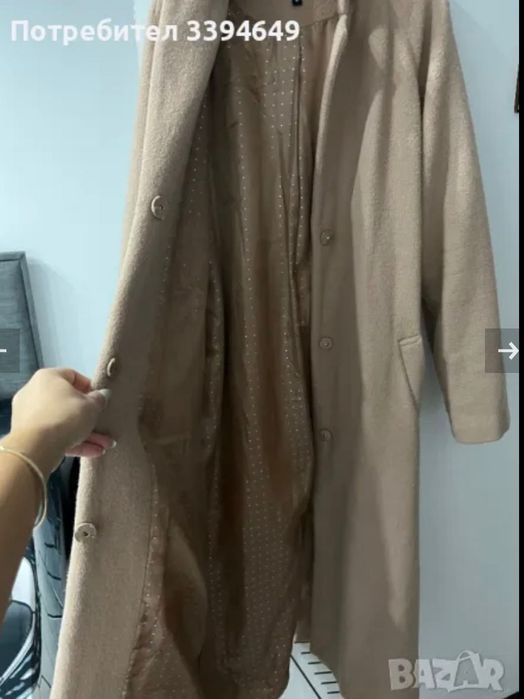 Дълго палто кафяв