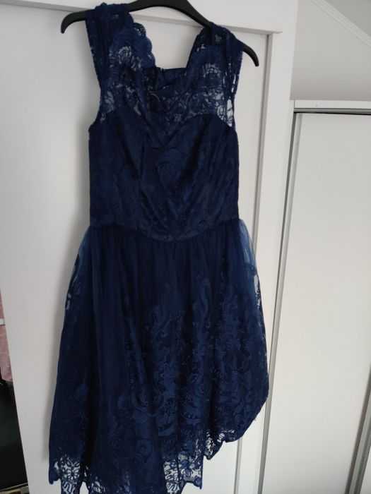 Rochie ASOS eleganta prințesă bleomarin Noua, M, dantela