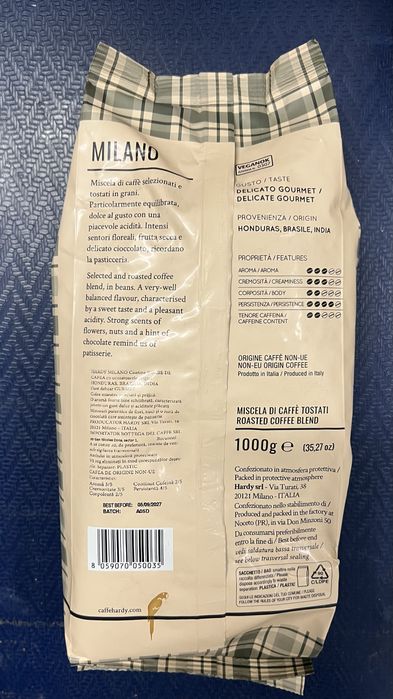 Cafea boabe Hardy Milano