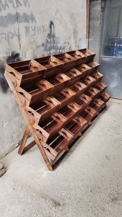 Стелаж от дърво за плод и зеленчук