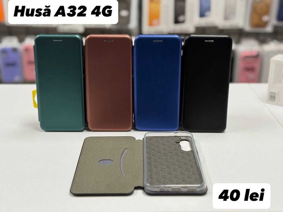 Husă tip carte , folie, cablu, încărcător  Samsung A32 4G