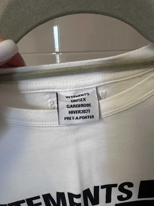 Унисекс блуза с къс ръкав Vetements - Oversized