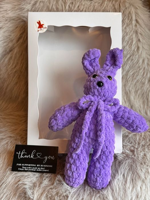 Purple Handcrafted Velvet Teddy