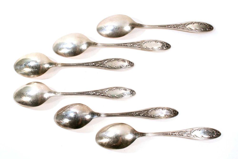 Подарок, подарочный комплект чайных ложек из мельхиора