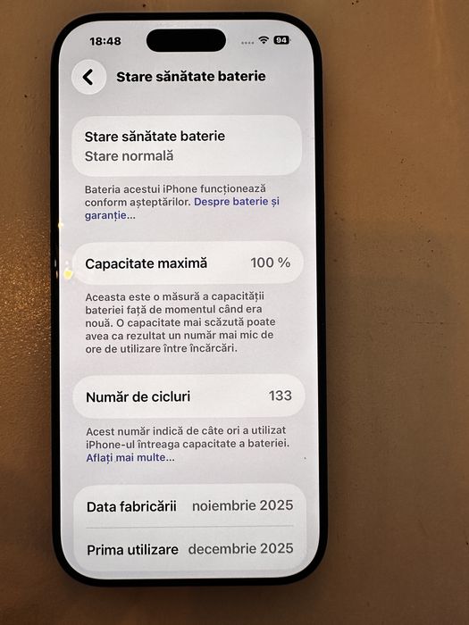 iPhone 17 Pro 256 GB  Stare excelenta