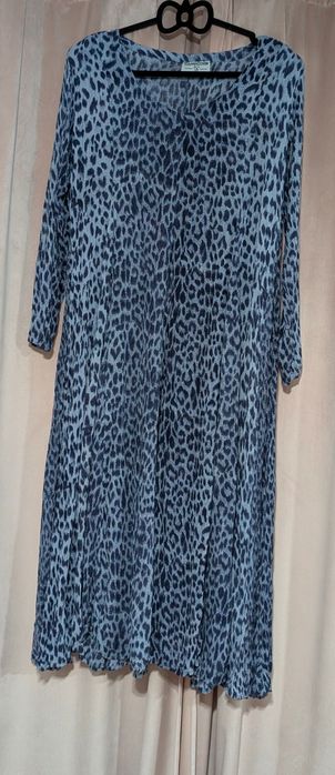 Rochie midi animal print albastră – Capricorn XXL