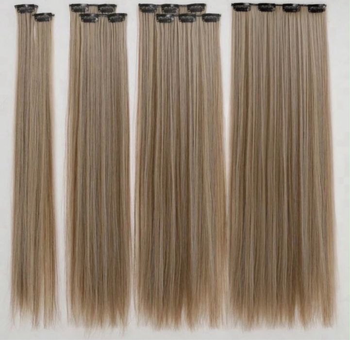 Extensii par nuanta blond natural clip-on - set complet