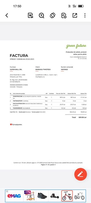 Saltea ortopedica 160x200 Green Future cu fir de argint