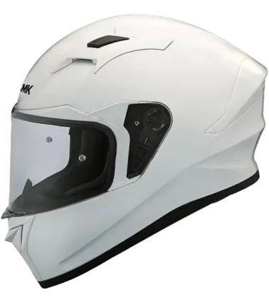 Cască moto SMK pe alb si negru