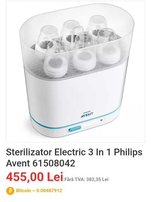 Sterilizator electric 3 in 1 Philips Avent