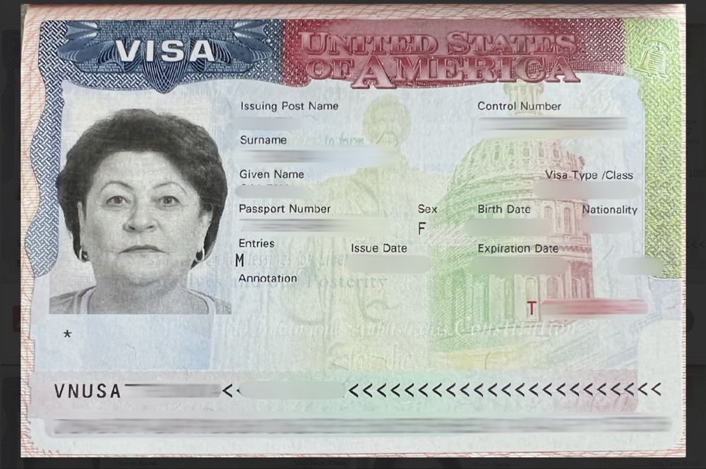 Виза США В1 В2 , F1