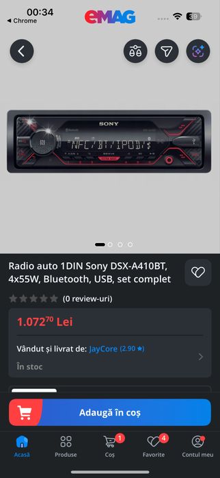Radio auto Sony DSX-A410 BT