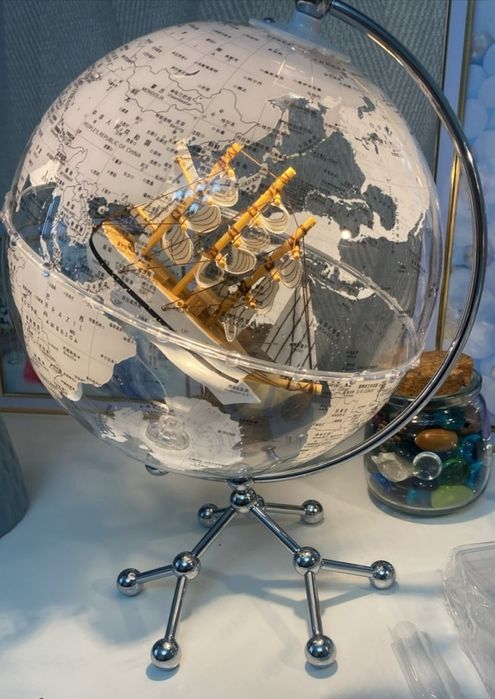 Глобус, украшения с подсветкой, офисные украшения, модель корабль пар