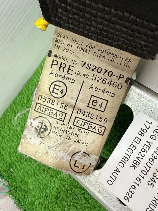 CENTURA SIGURANȚĂ FATA STANGA TOYOTA PRIUS 2012 HYBRID 1.8 BENZINA COD OEM 7S2070-P J082512 2009-2015