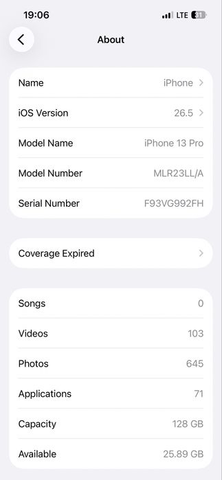 Iphone 13 pro 89/128 ideal holatda