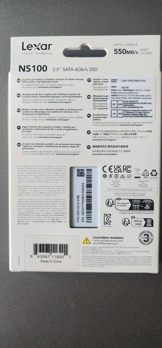 Lexar SSD 512 Gb новые