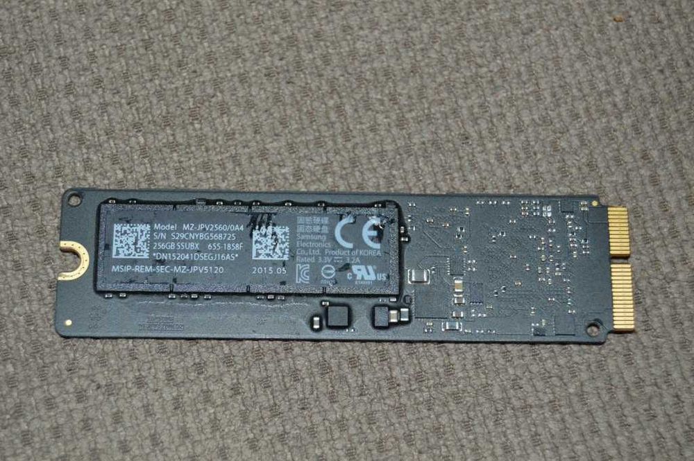 SSD Apple Samsung 256GB PCIe SSUBX (Model MZ-JPV2560/0A4, MacBook Pro / Air / Mac Mini 2013-2015)