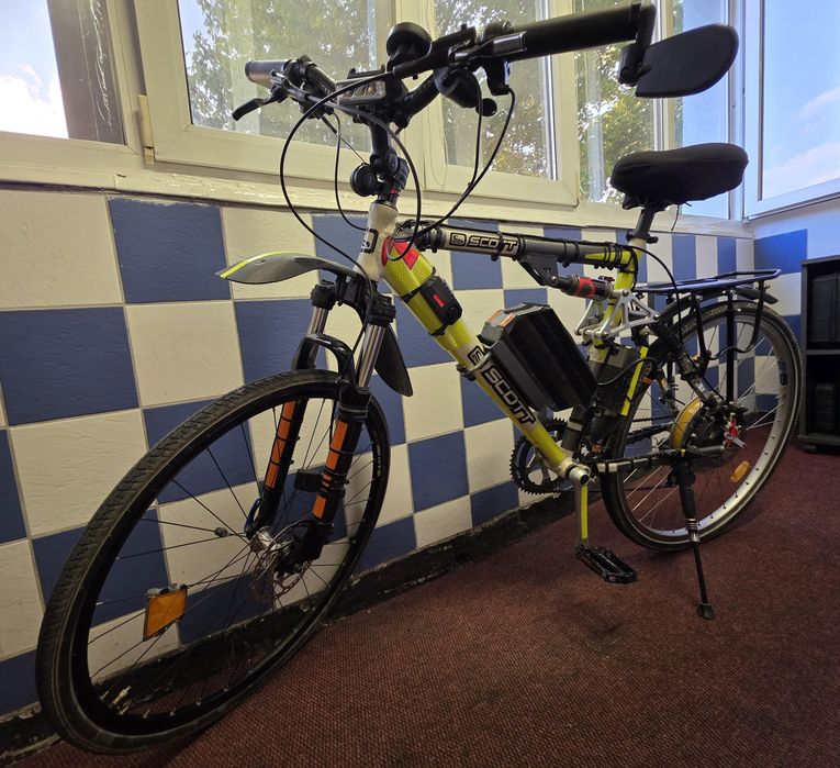 Scott bicicletă electrică hidraulică 28 inch full suspension custom top cu motor original BionX direct drive