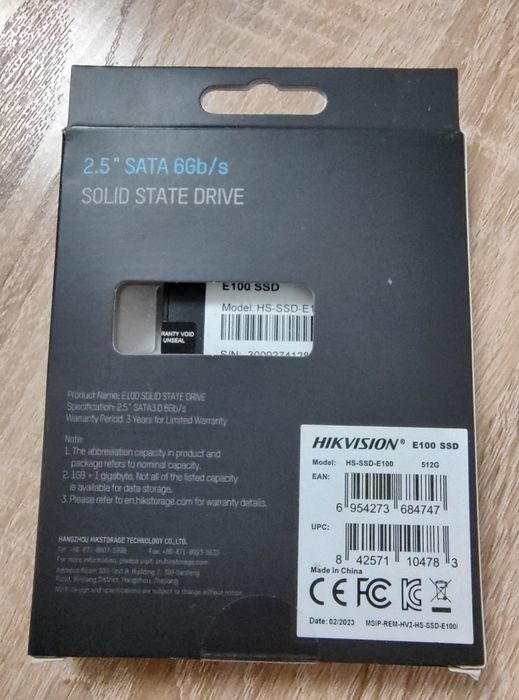 Жесткий диск SSD 512GB HIKVISION HS-SSD-E100/512G 2.5
