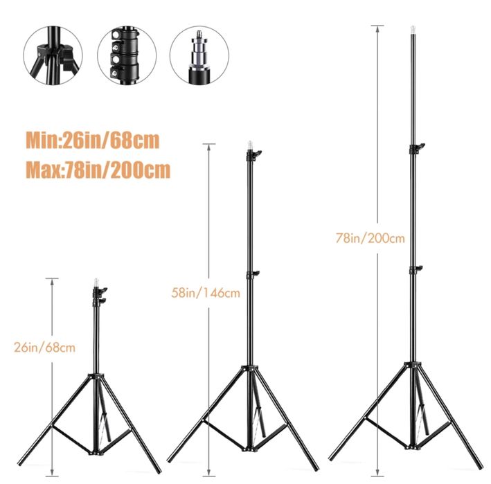 Комплект. 3бр. Софтбокс. Постоянно осветление. Фото. Видео. Диодно