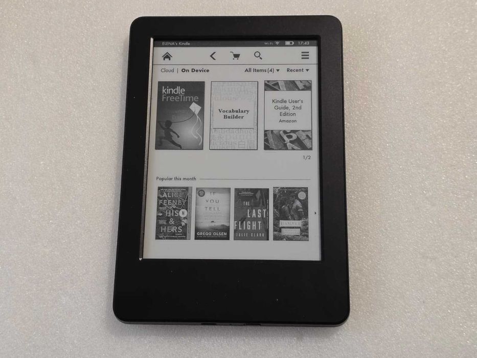 Ebook Reader Kindle 7th Gen (Model WP63GW), E-Ink 6 inch, 4GB Memorie