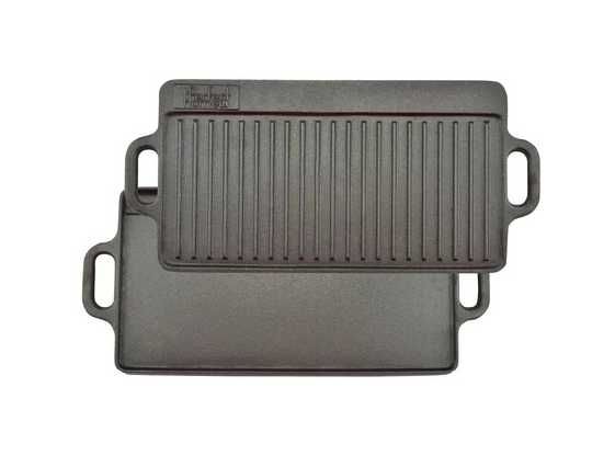 Placa / plita grill BBQde fonta cu două suprafețe 51x24cm, noua
