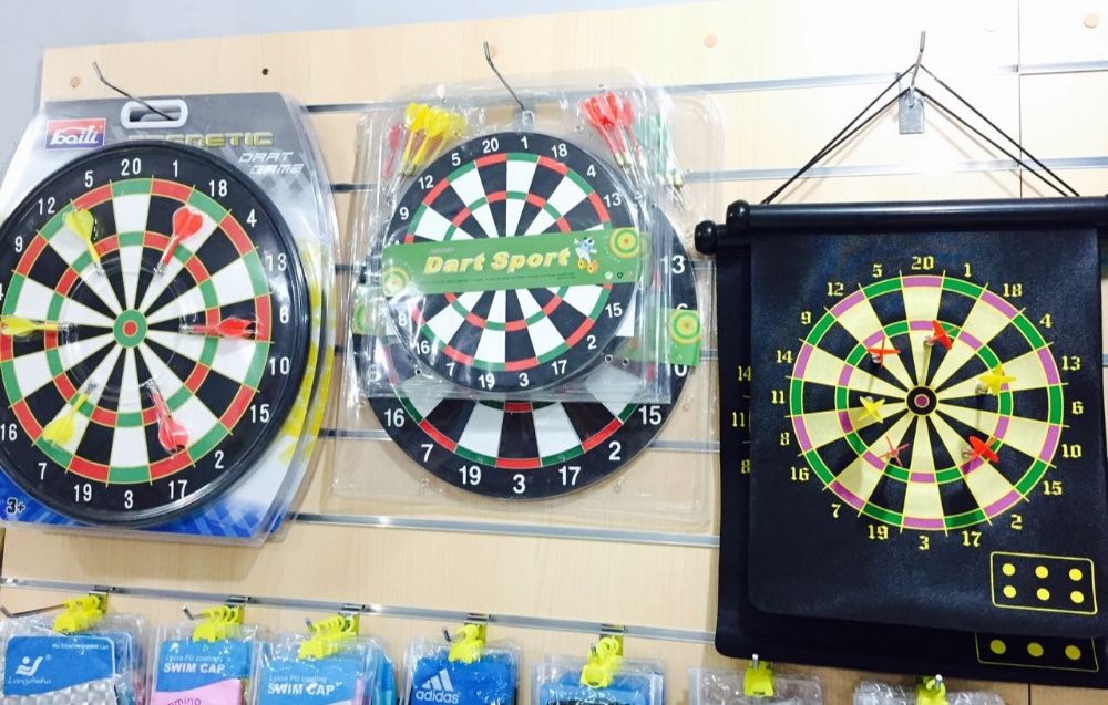 Дартс с дротикам и магнитный двухсторонний в тубусе НОВЫЙ