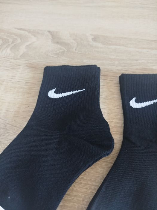 Patru perechi de șosete negre unisex din bumbac Nike