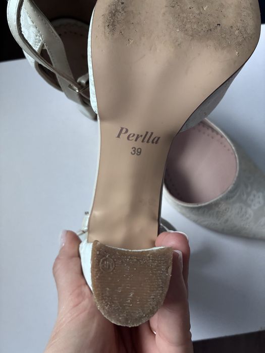 Pantofi de mireasă/ de ocazie din piele cu toc 8 cm