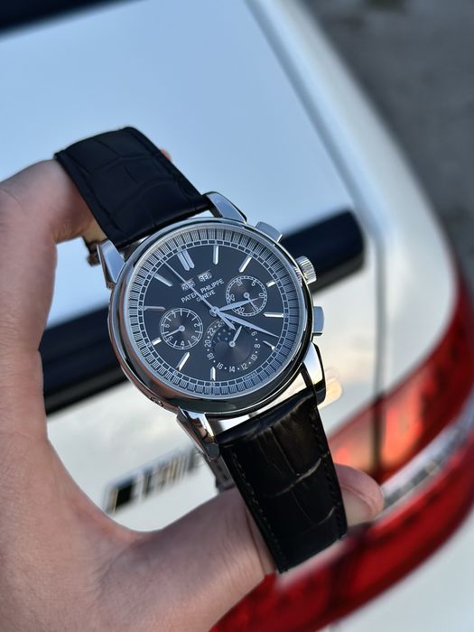 patek philippe gray dial steel