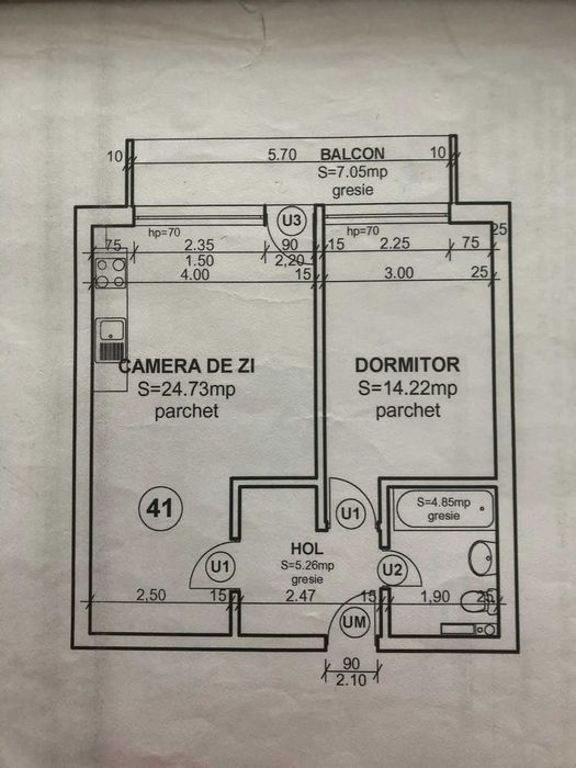 APARTAMENT 2 camere -  de inchiriat