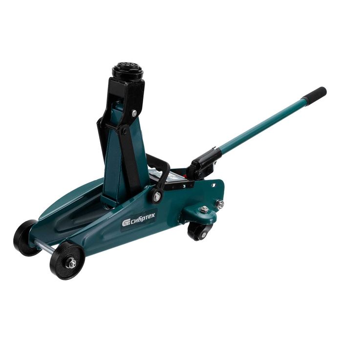 Домкрат гидравлический подкатной, 2т, 127-330мм,в пласт. кейсе Сибртех