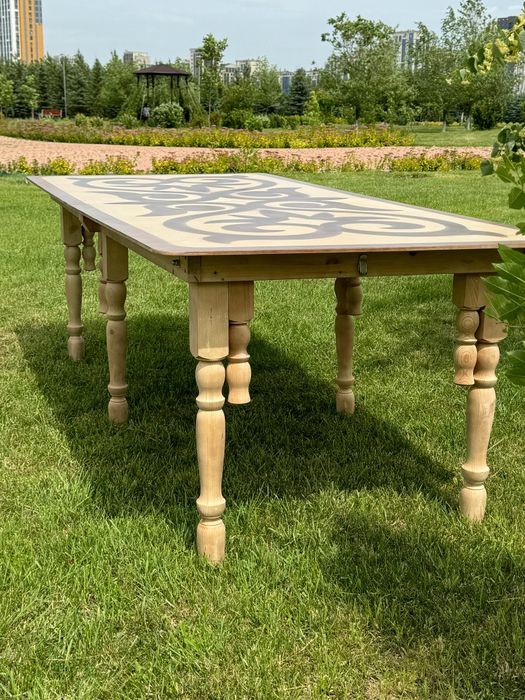 Стол трансформер 2 в 1 Дәреже!жиналмалы Жер стол! Казахский круглый