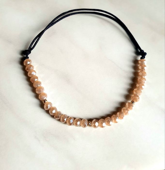 Bratara snur cu bilute aur