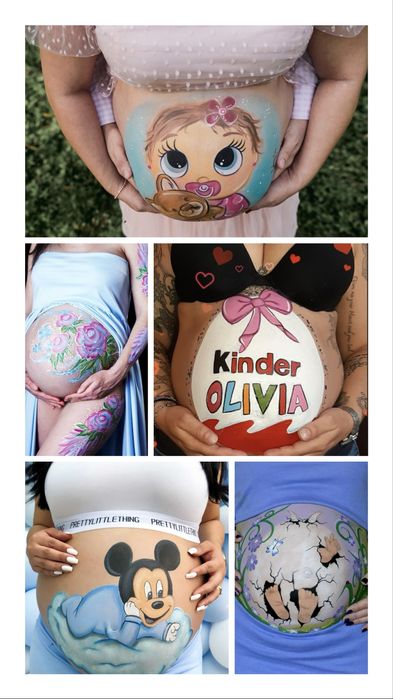 Botez Pictură pe Burtică Maternity New Born Fotograf Foto Video