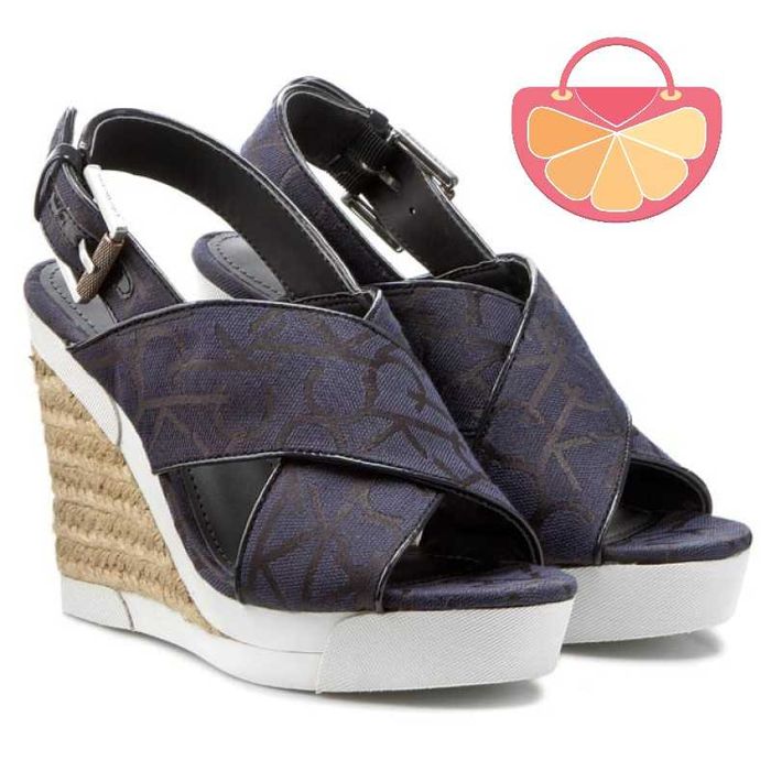 %ПРОМО% CALVIN KLEIN № 37 & 39 – Дамски сандали на платформа 2/10см