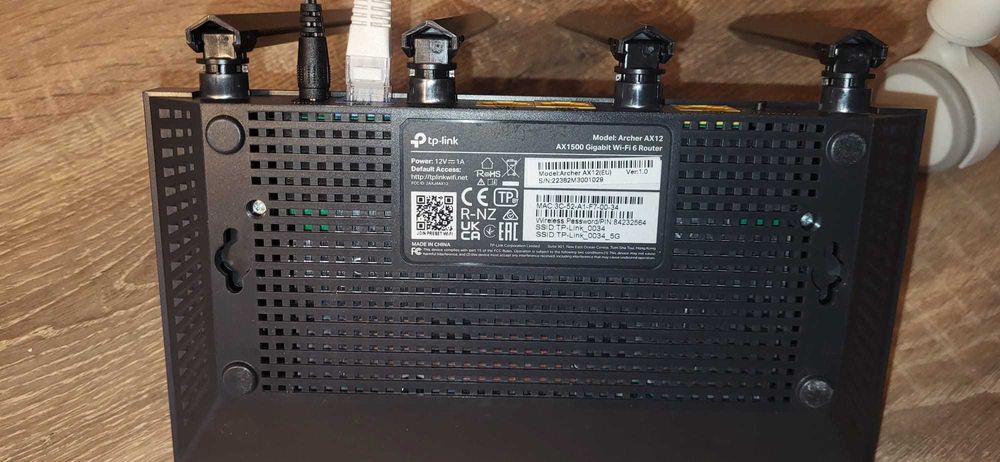 Router wireless TP-Link Archer AX12, Wi-Fi 6, AX1500, Dual-Band, Gigabit