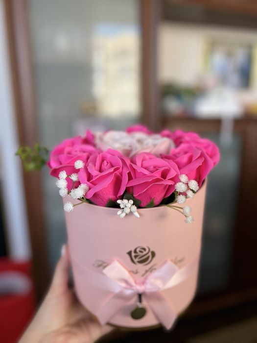 Букет от ароматни сапунени рози